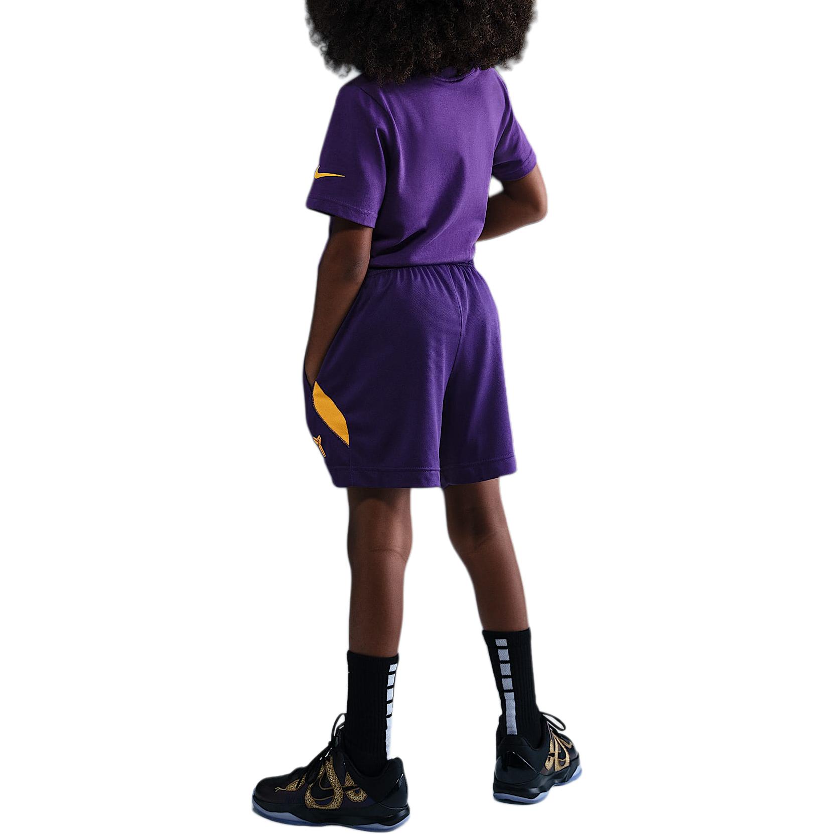 Nike Детские шорты dri fit court purple/university gold/university gold — фото 4