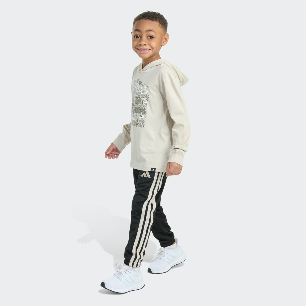 

Спортивный костюм Adidas 2-Piece Long Sleeve Hooded Graphic Cotton Tee & Jogger Set, цвет Alumina