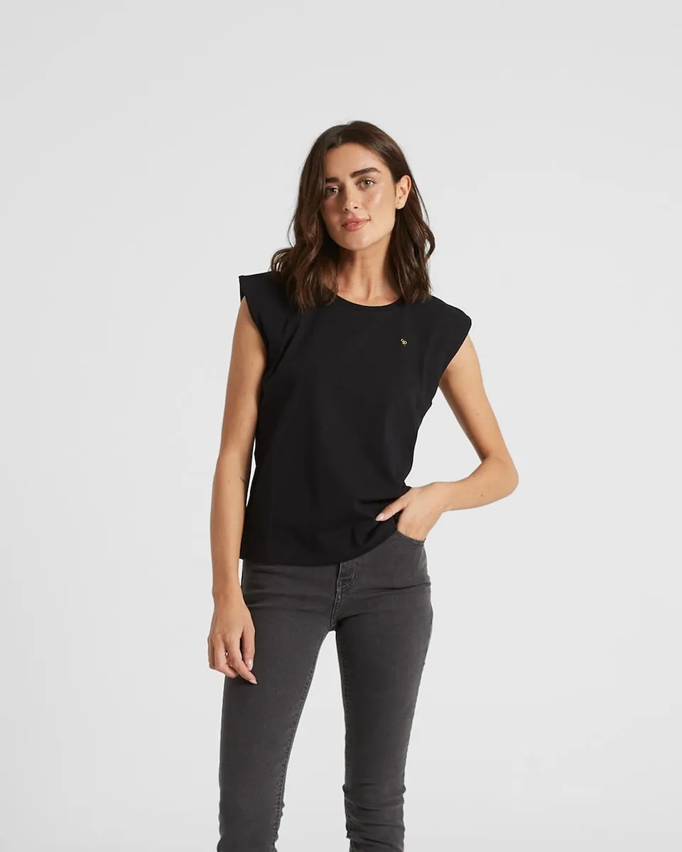 

Футболка женская однотонная без рукавов Silbon, черный