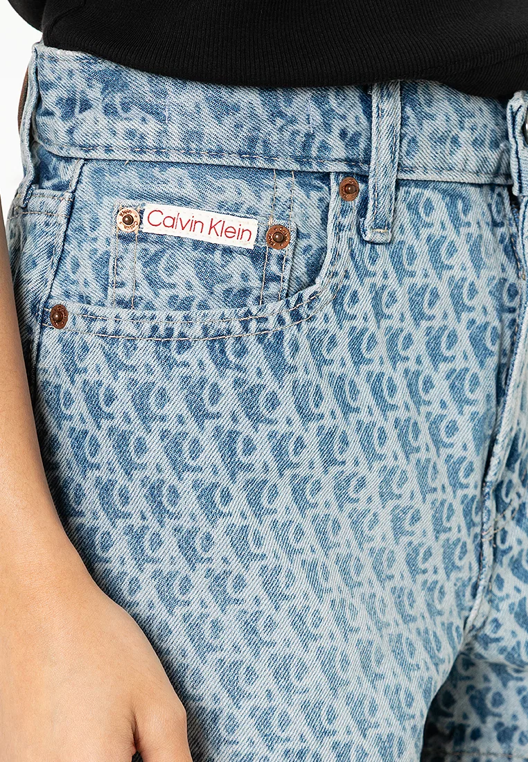 Шорты джинсовые, принт, 8 см, Calvin Klein Jeans — фото 3