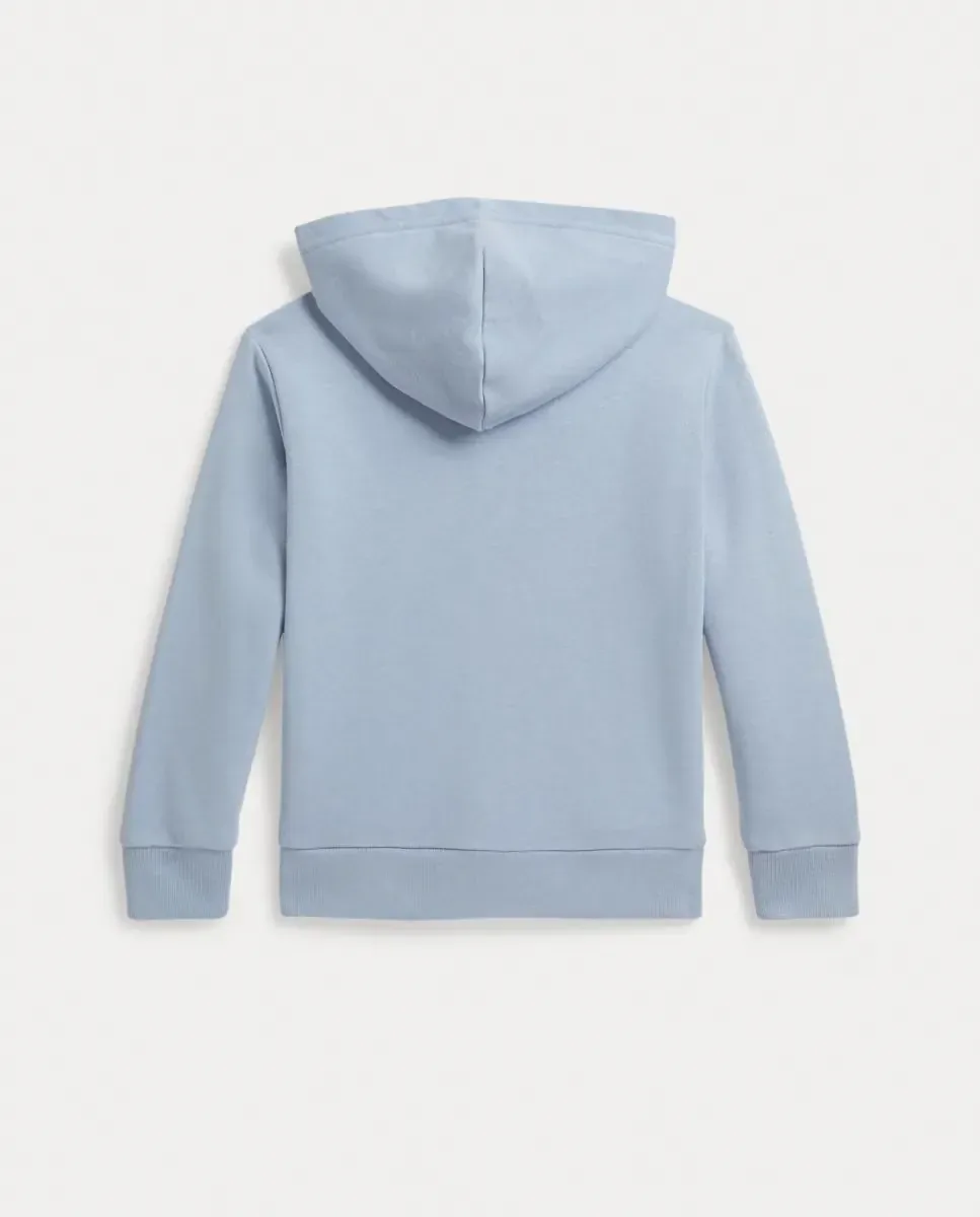 Унисекс толстовка с капюшоном из хлопка на молнии Polo Ralph Lauren, индиго — фото 2