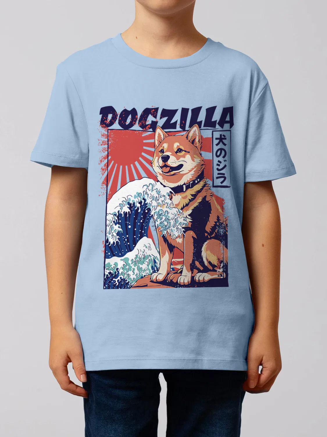 Футболка 'Dogzilla' Watabout.Kids, Light Blue — фото 2