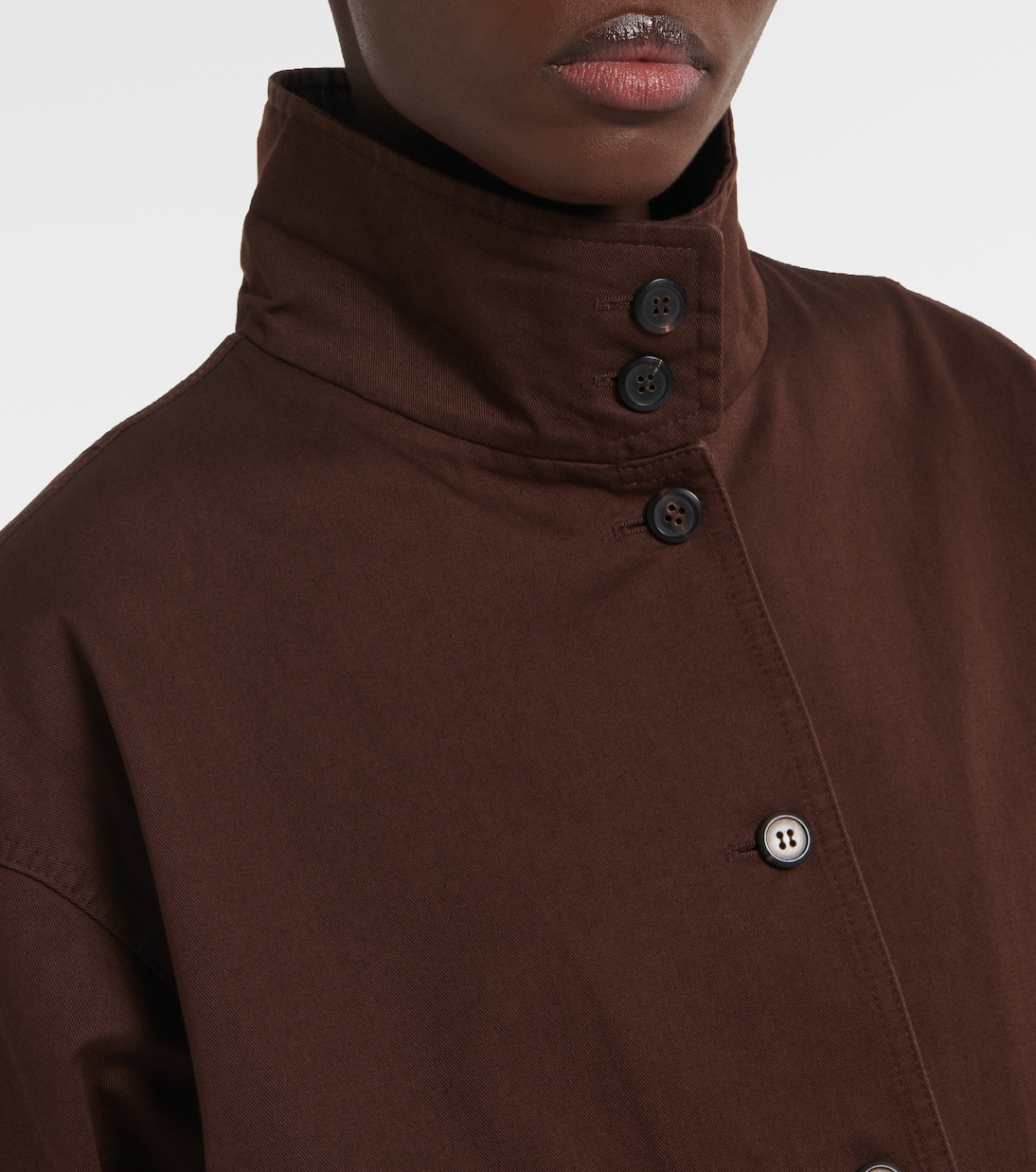 Хлопковая полевая куртка свободного кроя Prada, Cacao — фото 4