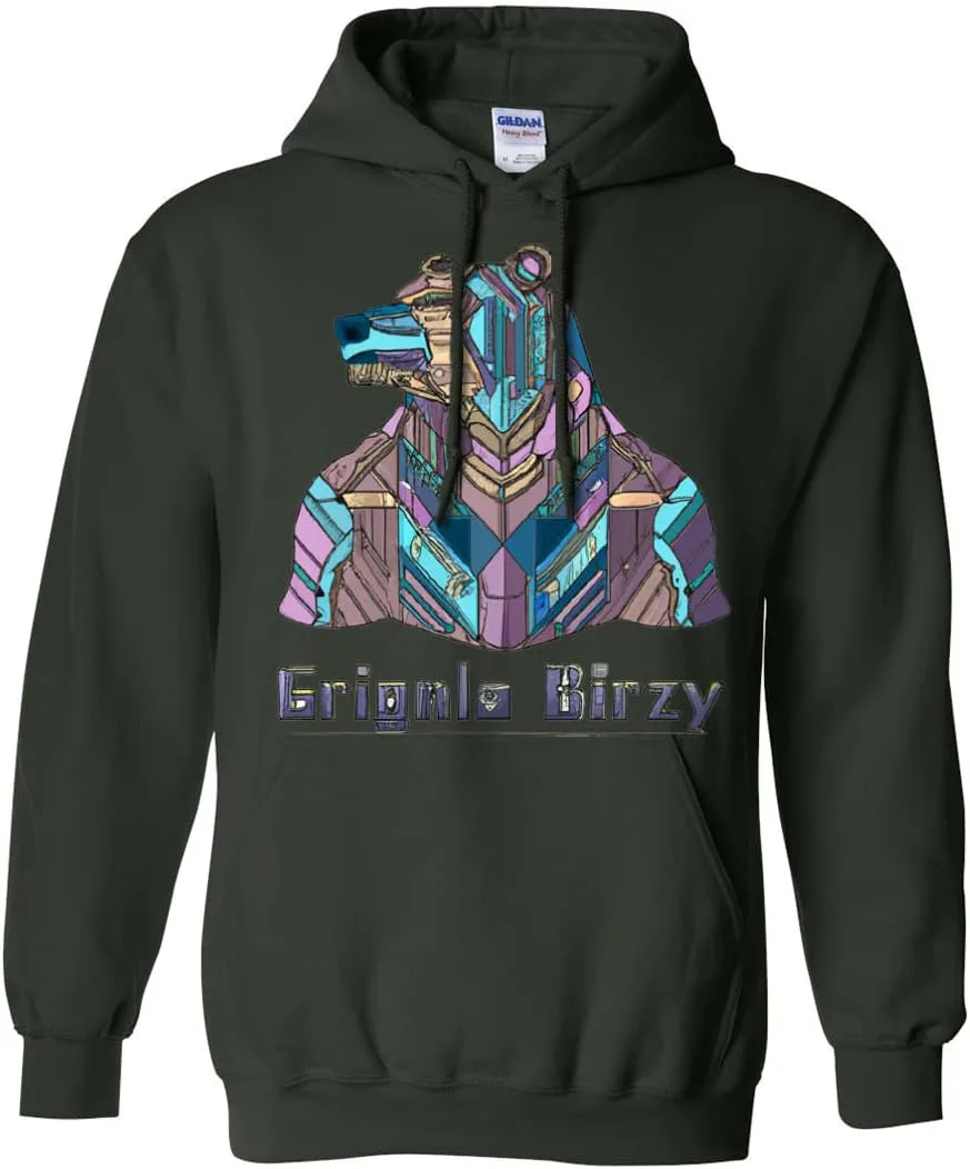 

Толстовка Dolphin Shirt Co с принтом Stained Glass Cyborg Grizzly Bear