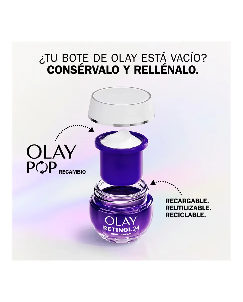 Крем для лица Olay — Ночной увлажняющий , сменный, с витамином Е, антиоксидантом, ретинолом, 24 Well-aging, 50 мл — фото 2