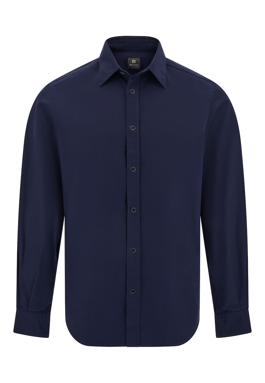 

Рубашка на пуговицах классического кроя Boggi Milano, темно-синий