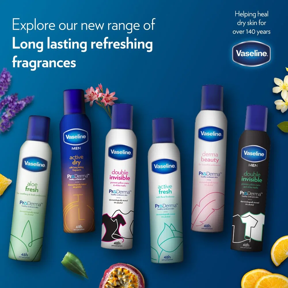 Дезодорант-антиперспирант Vaseline Aloe Sensitive 48h, 250 мл, 3 шт. Vaseline — фото 4
