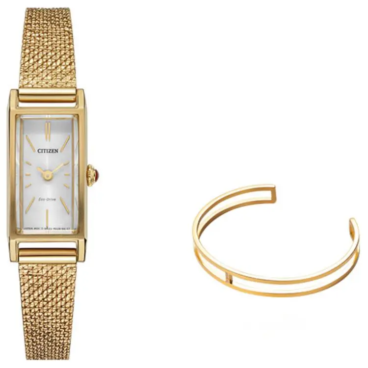 

CITIZEN Часы Ecology Drive Collection Solar Quartz Movement Stainless Steel Strap Watch 20mm Women's Watch White Dial