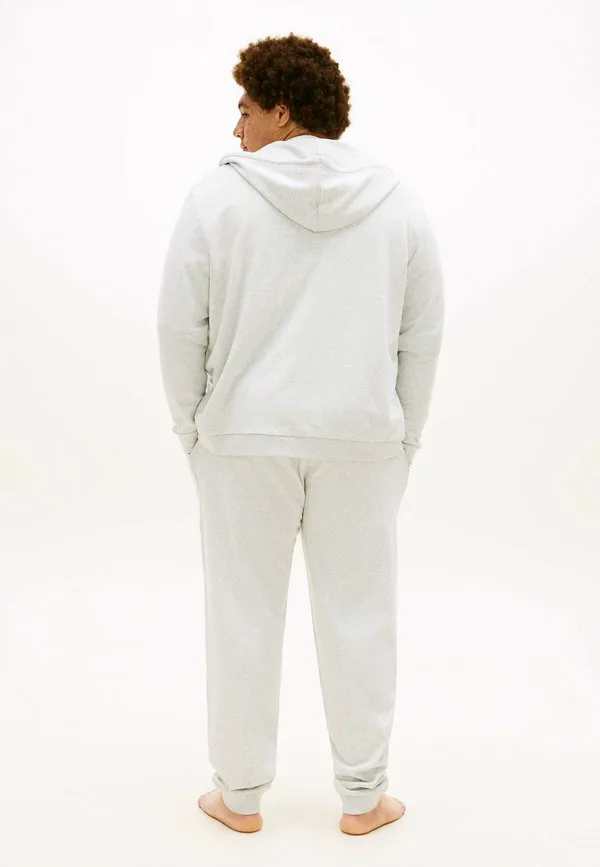 Плюс оригинальная махровая толстовка на молнии для отдыха. Tommy Hilfiger, Ice Grey Heather — фото 3