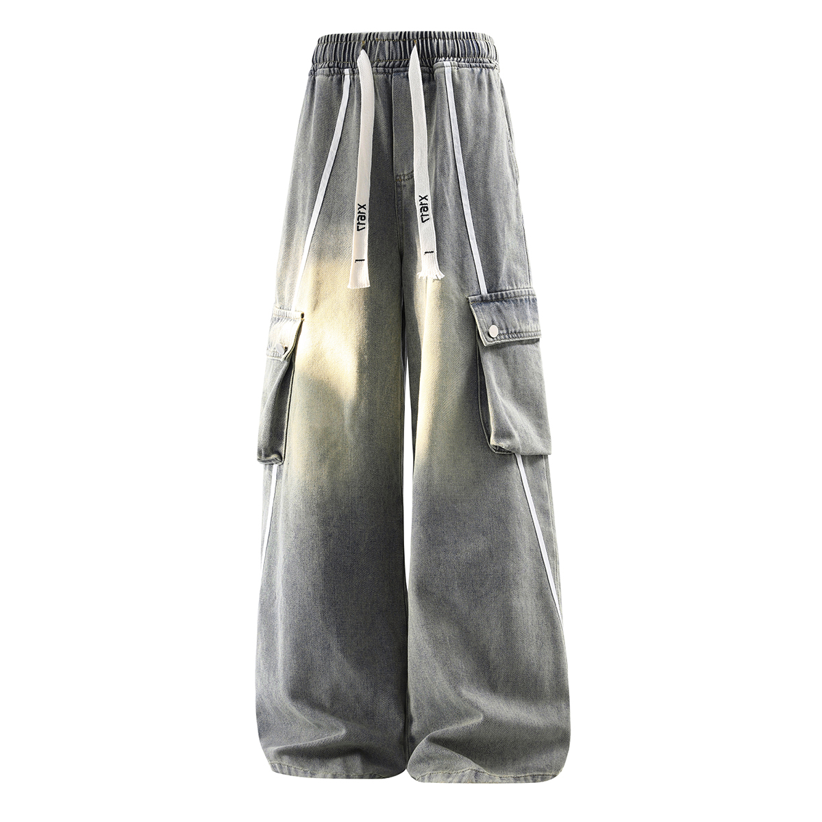 

Повседневные брюки Unisex Moderate Wide Leg X1617, желтый mud pants