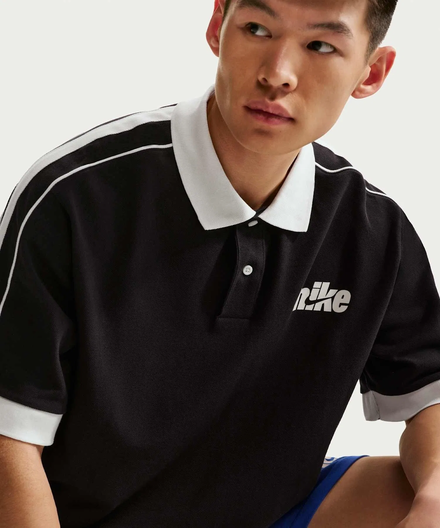 Мужская поло-рубашка Nike Sportswear Club с коротким рукавом, увеличенного размера, IF0724-010, черная. — фото 3