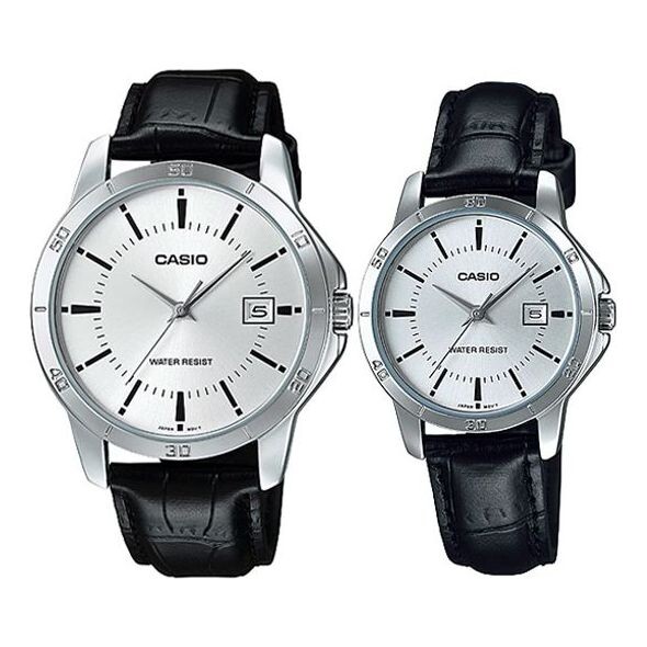 

Часы CASIO Couple Quartz Waterproof Unisex Mens Black Analog, черный