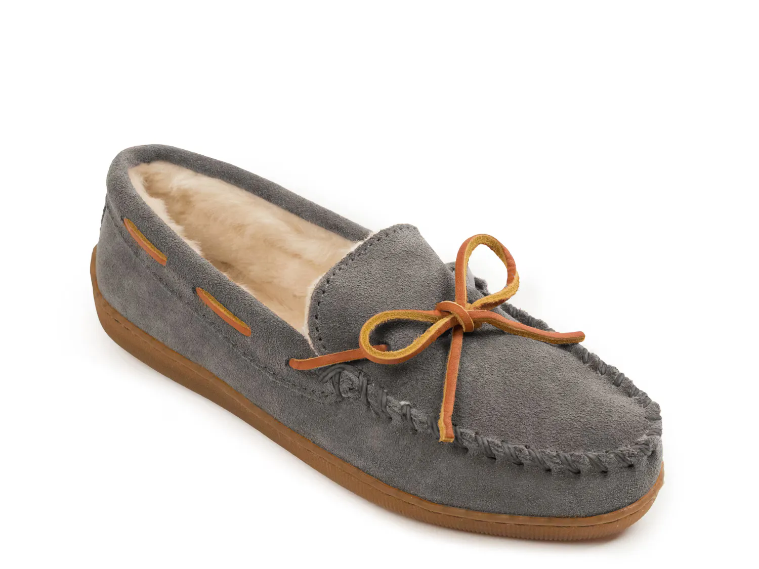 Тапочки Hardsole Moccasin Minnetonka, серый