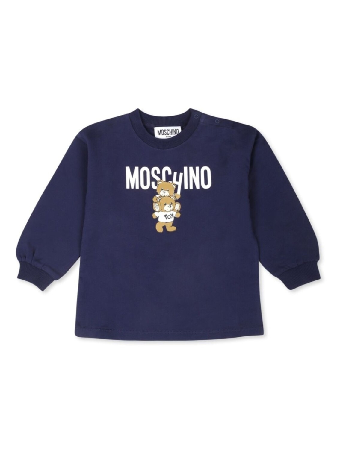 

Moschino Kids хлопковая толстовка с принтом «Медвежонок Тедди», синий