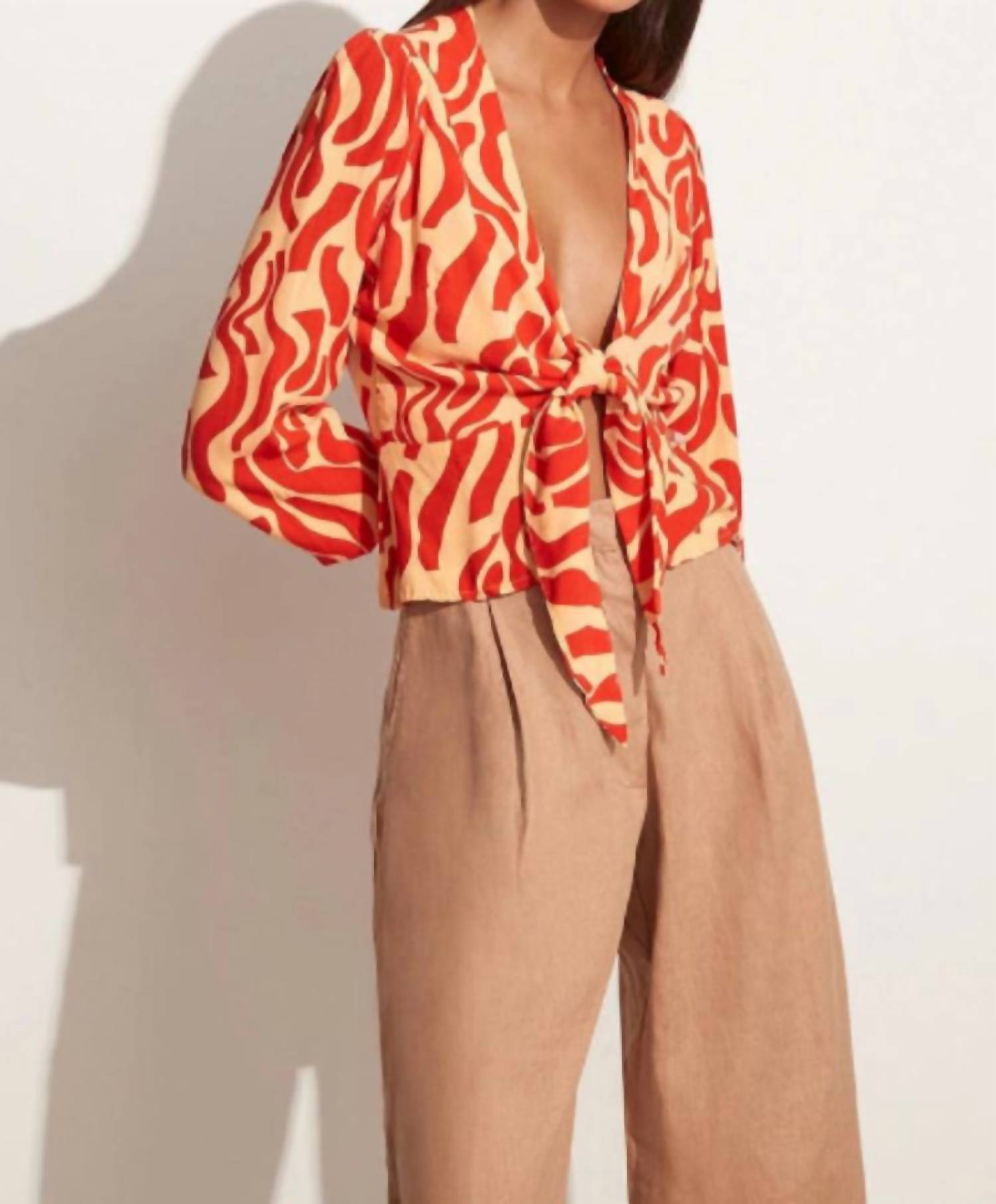 

FAITHFULL THE BRAND Топ с принтом Sarin La Cateau - красный