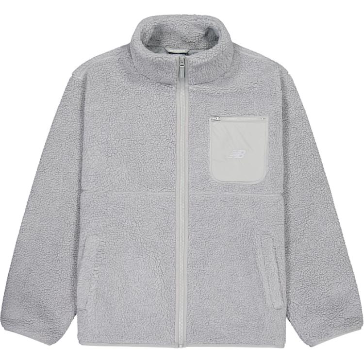 

New Balance Серое пальто с бархатной текстурой для мужчин, Gray