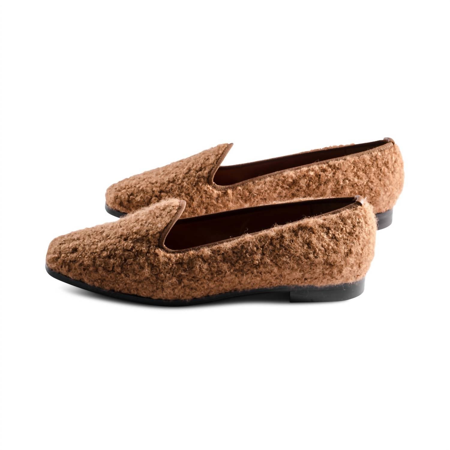Женские балетки Geal Slip On цвета Camel Sherpa BluBlonc — фото 2