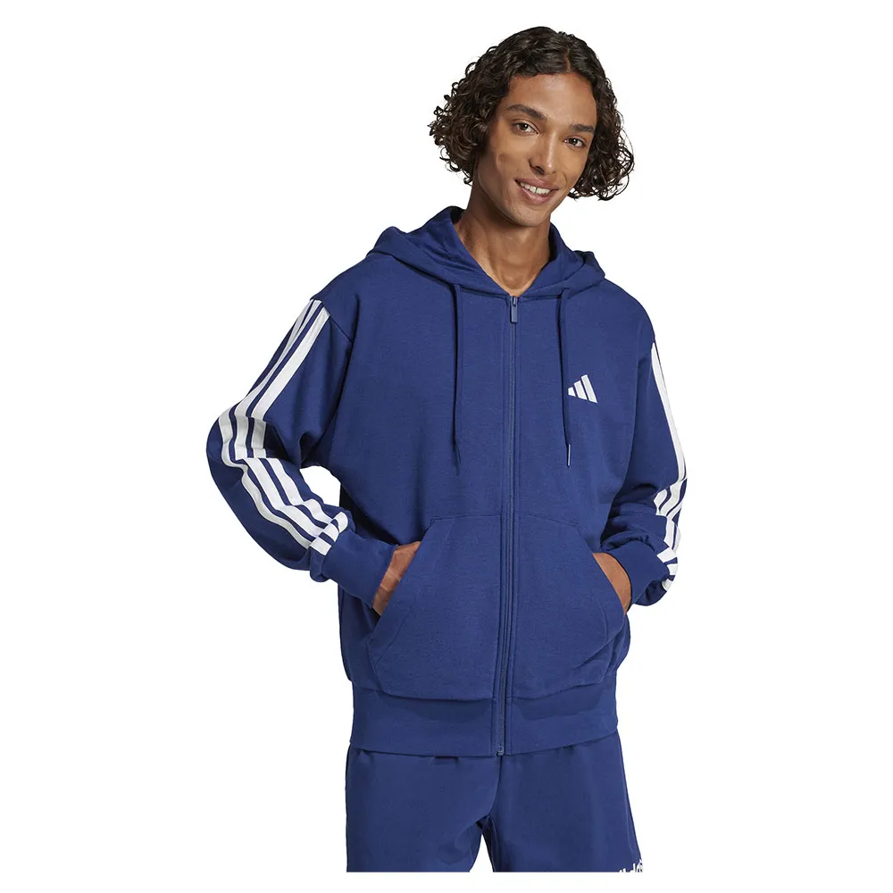 

Толстовка adidas Essentials 3 Stripes French Terry full zip, синий