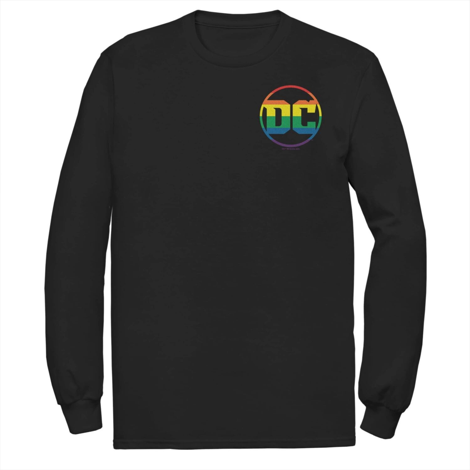 

Мужская футболка DC Comics Rainbow с логотипом на левой груди Licensed Character