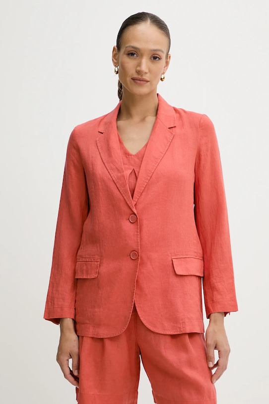 

Льняной пиджак United Colors Of Benetton, розовый