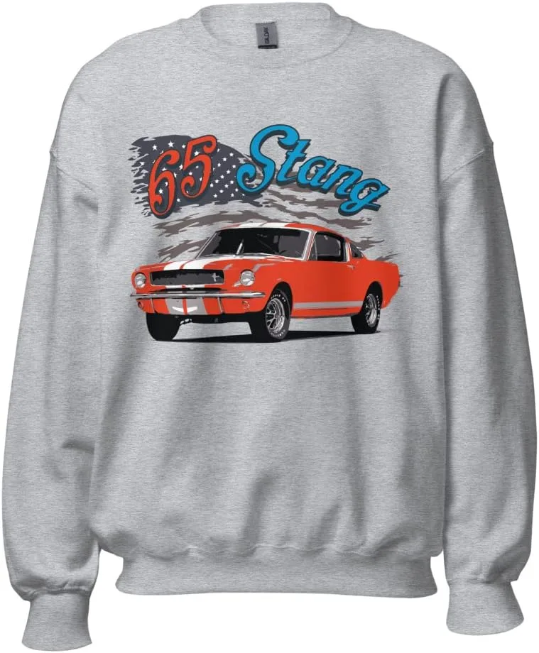 

Толстовка с принтом 1965 stang Fastback American Classic Car Nostalgia, цвет Sport Grey JG Infinite