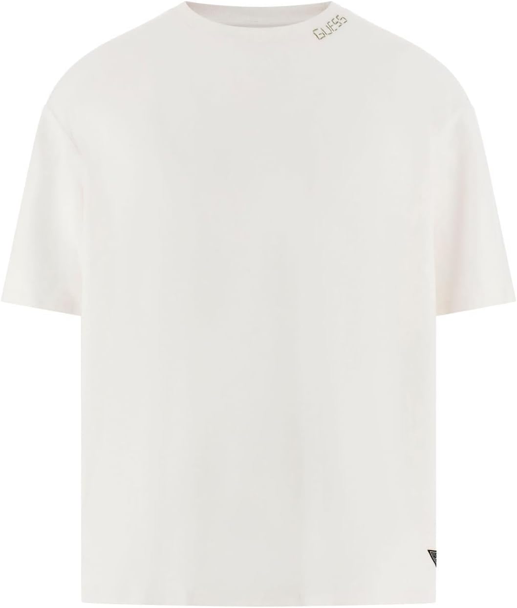 

GUESS Мужская футболка с коротким рукавом и цветочной аппликацией David, Salt White, Белый, GUESS Мужская футболка с коротким рукавом и цветочной аппликацией David, Salt White