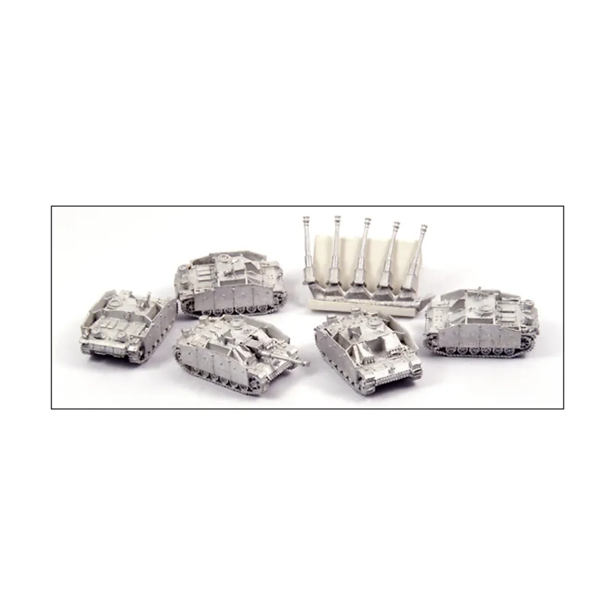 

STuG IIIG с боковыми юбками, WWII Micro Armour - Germany - Self Propelled Guns & Rockets (1:285)