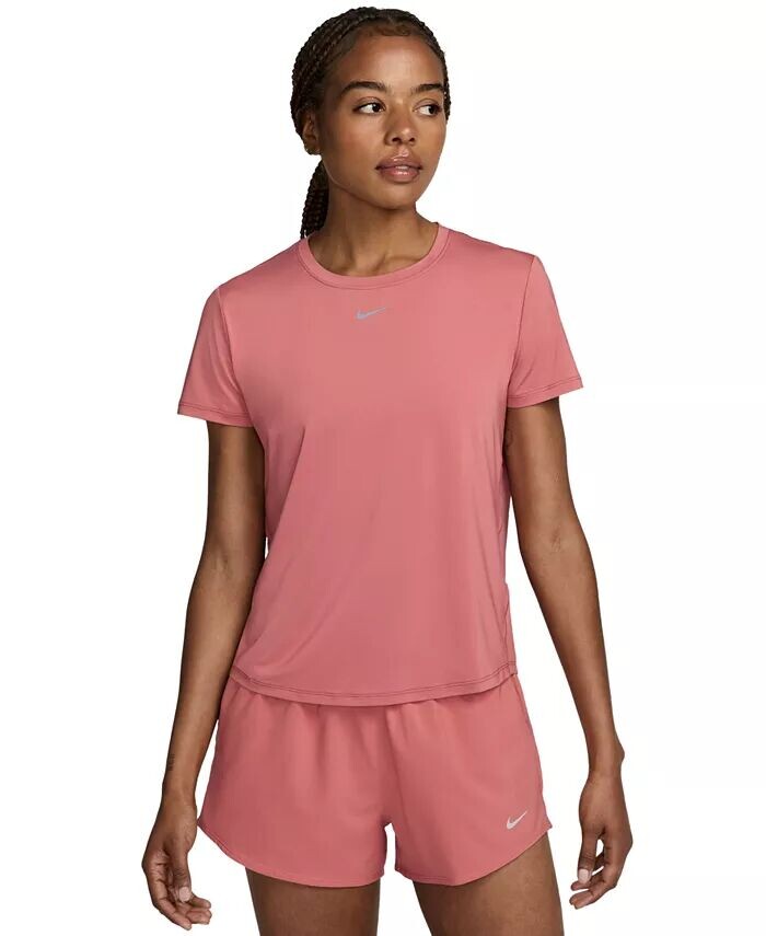 

Женский топ One Classic с короткими рукавами Dri-FIT Nike, красный