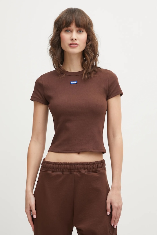 

Футболка HUGO Blue baby tee_b, коричневый