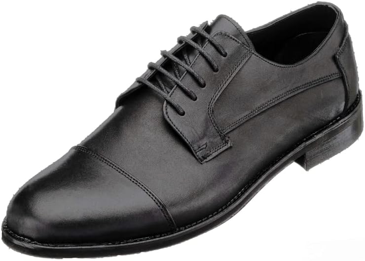 

Мужские черные кожаные классические туфли DALGALA большого размера с ручной отделкой с закрытым носком