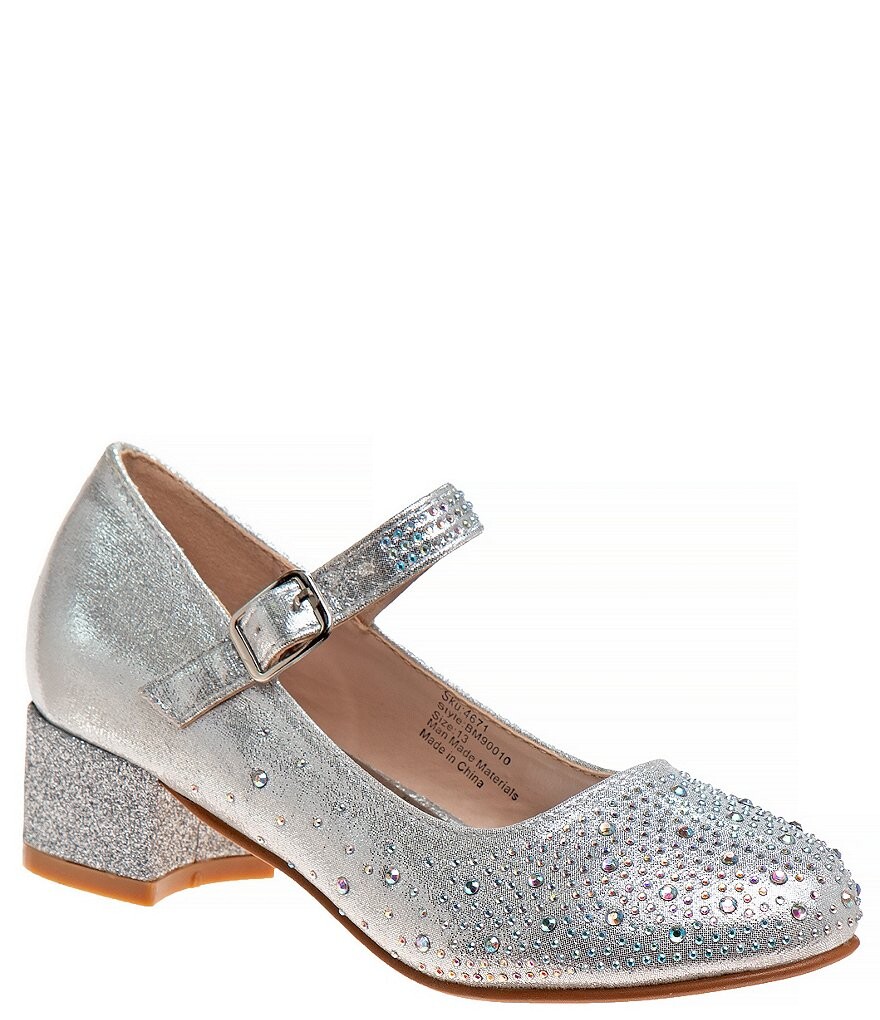 

Туфли Badgley Mischka Sophie со стразами Mary Janes (молодежная), серебро
