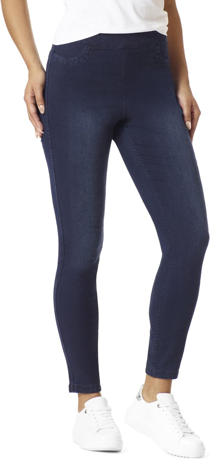 

Джинсы Reversible Denim Leggings HUE, цвет Deep Blue Wash