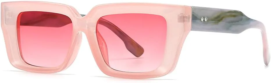 

Солнцезащитные очки UV400 - градиентные очки Rivet Punk для вождения, для женщин и мужчин, для бега и занятий спортом на открытом воздухе UYPTK, Pink Pink