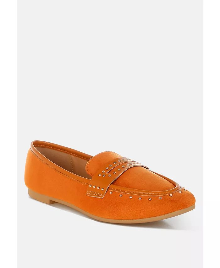 Lumina Penny Strap Studded Loafers для женщин London Rag, загар/бежевый — фото 3