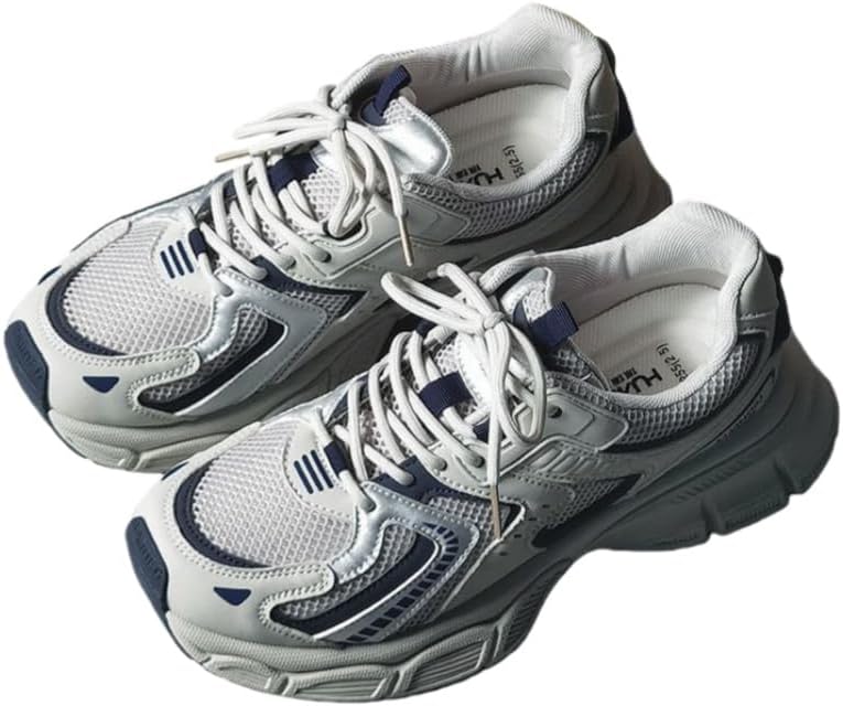 

Легкие мужские спортивные кроссовки на толстой подошве в стиле ретро с поддержкой свода стопы для повседневного образа. Комфорт в течение всего дня. Подходят для ежедневных занятий на открытом воздухе и повседневной носки Clolinde, синий/серый