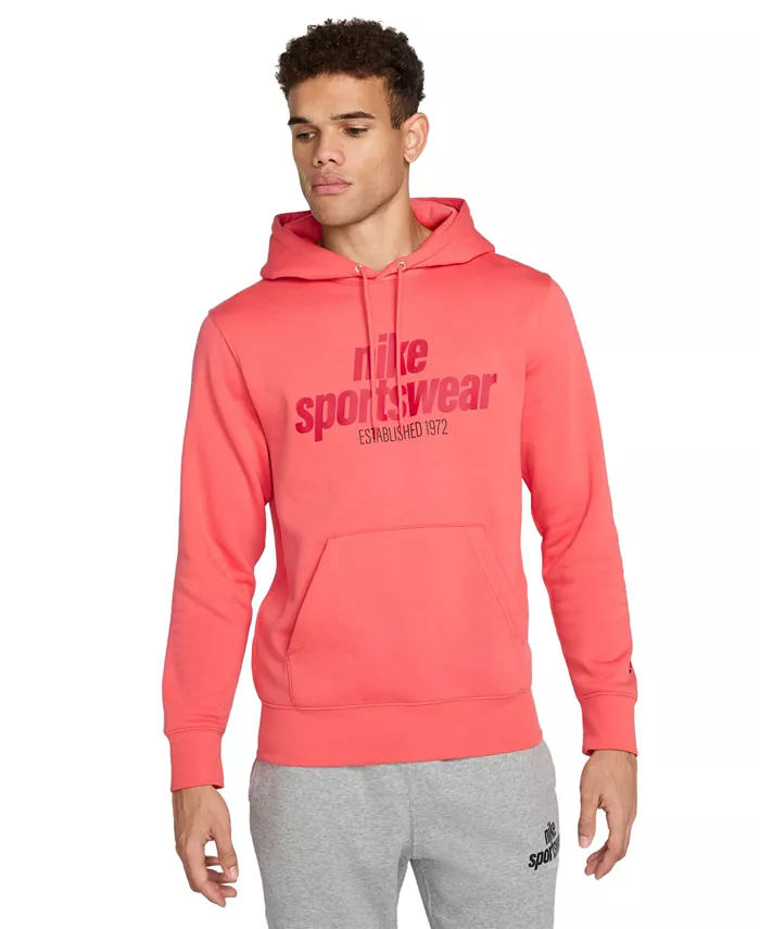 

Мужской спортивный худи с принтом Club Fleece Nike, оранжевый