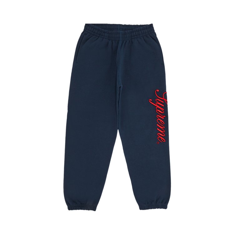 

Спортивные брюки Supreme Embroidered Script Sweatpant, темно-синий