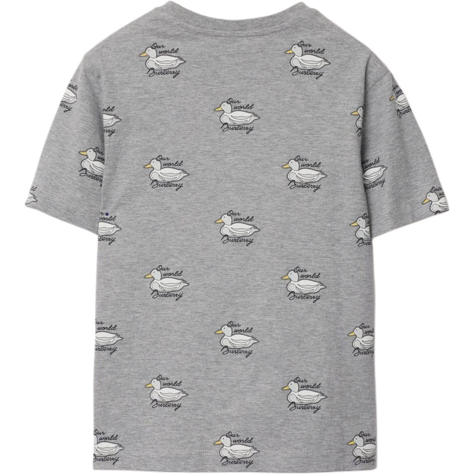 Burberry Футболка FW24 Light Heather Gray Kids' — фото 4