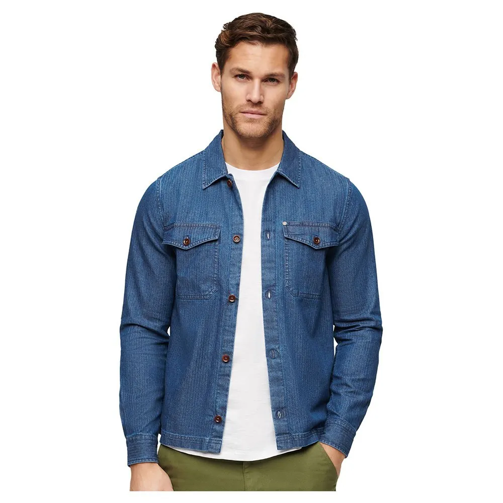 

Верхняя рубашка Superdry Merchant Indigo, синий