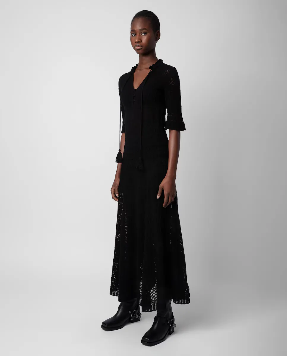 

Длинное хлопковое платье Memphis Zadig & Voltaire, цвет Negro