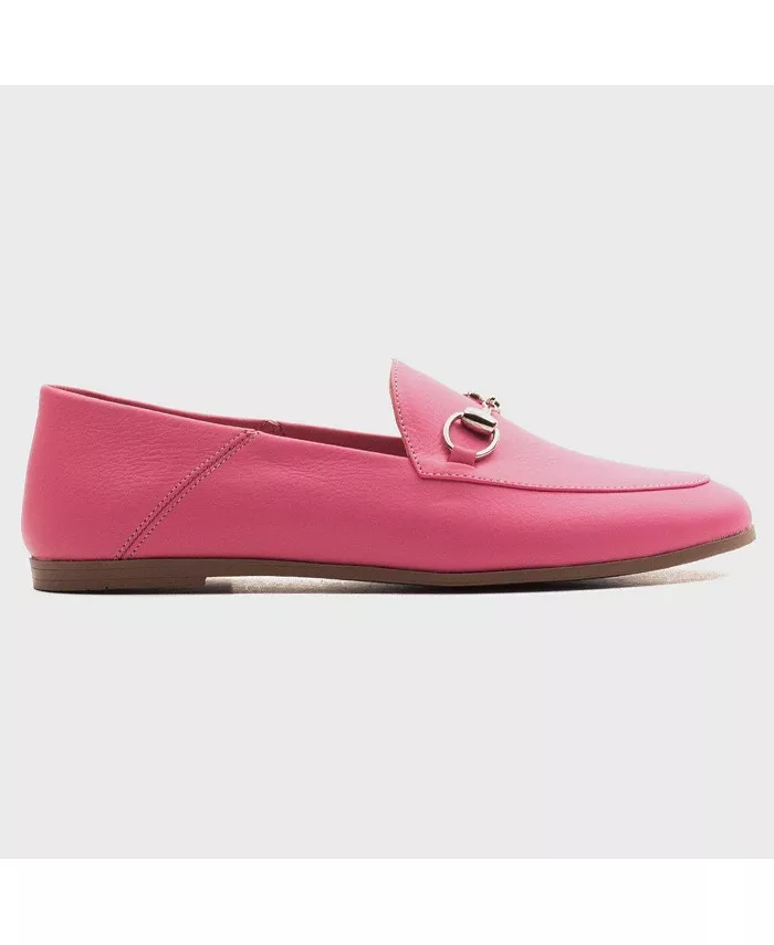 Penny кожаные лоферы с подковкой Forever & Always Shoes, розовый — фото 2