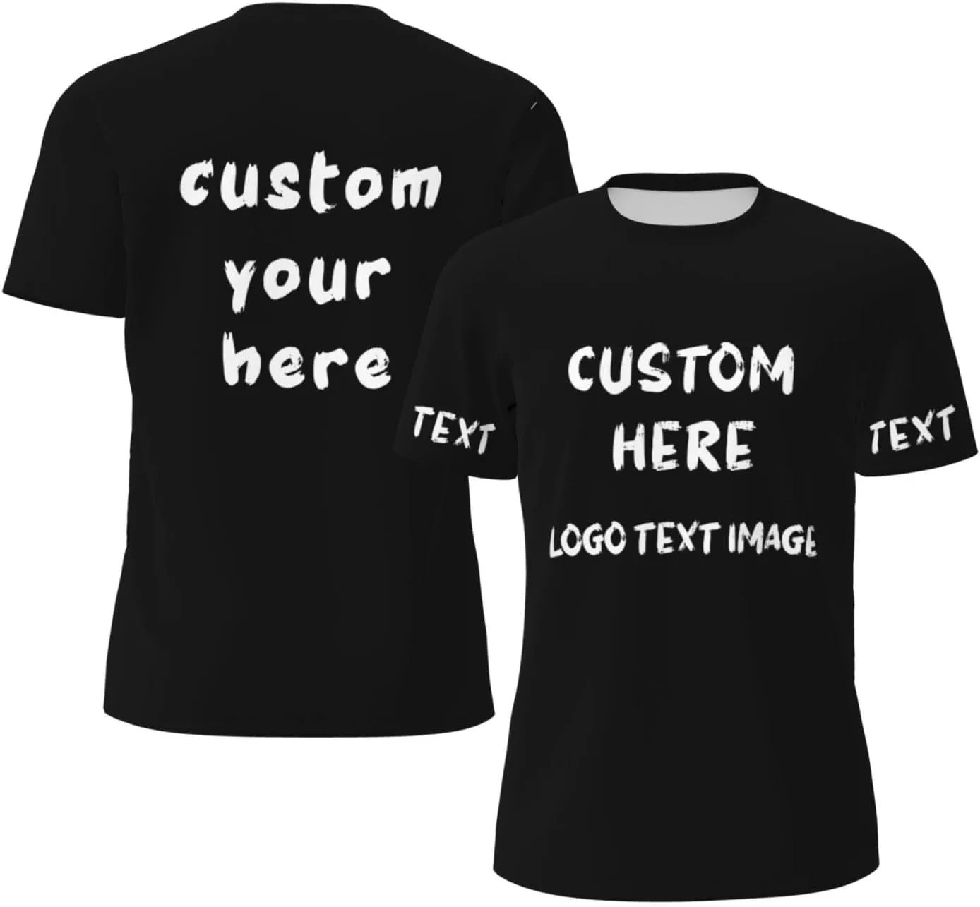 

Футболка мужская Custom с принтом спереди и сзади