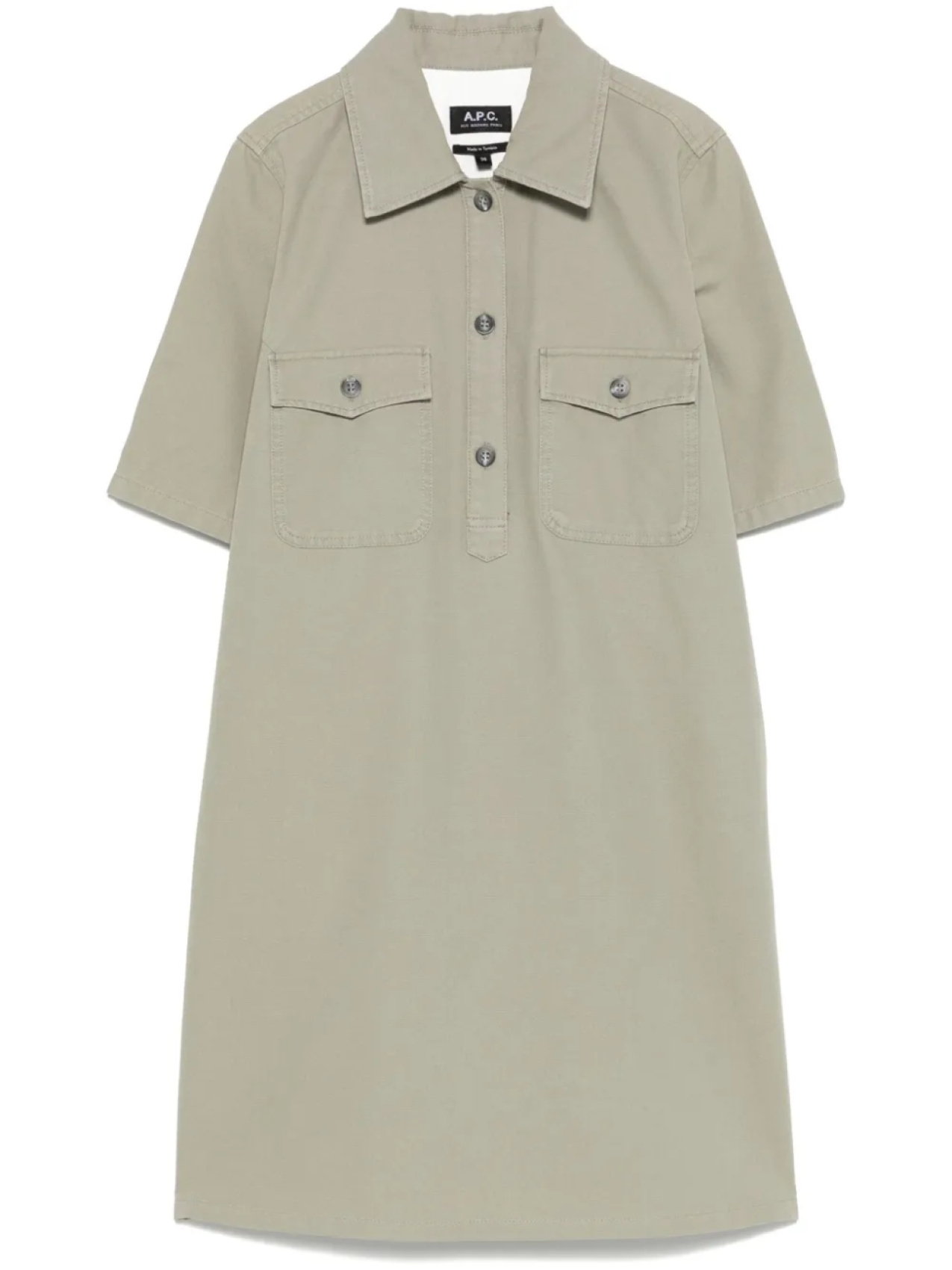 

A.P.C. платье мини Selia, зеленый