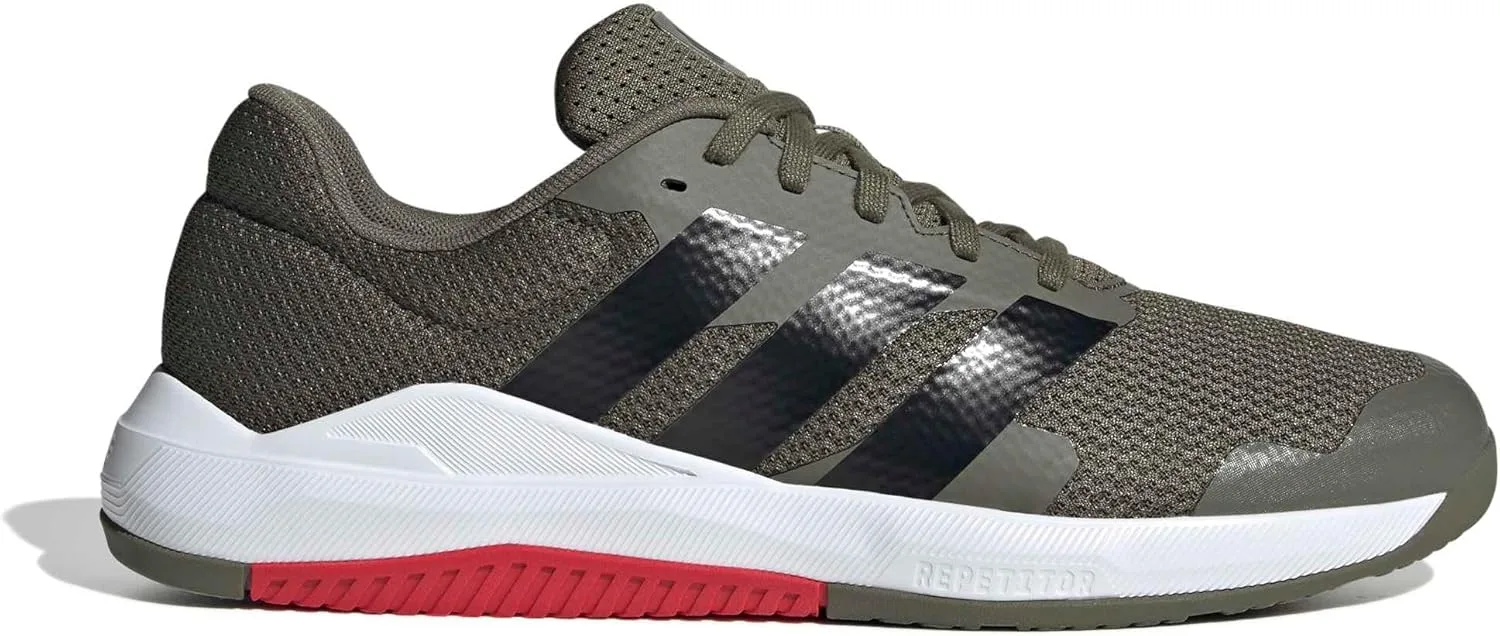 Мужские тренировочные кроссовки Adidas Dropset Base, черный/оливковый — фото 2