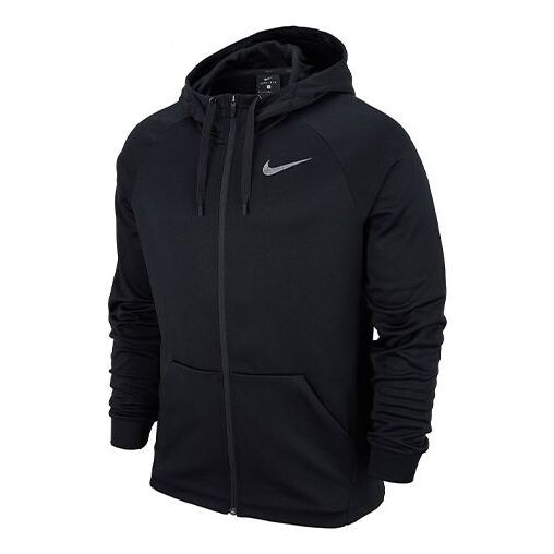 

Куртка Nike Therma Zipper Cardigan Casual Sports Hooded Jacket Black, черный