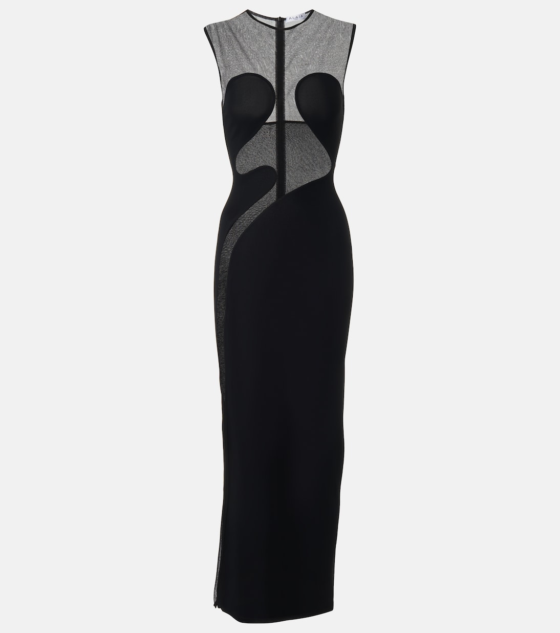 

Платье макси со вставками Alaïa, Noir Alaia
