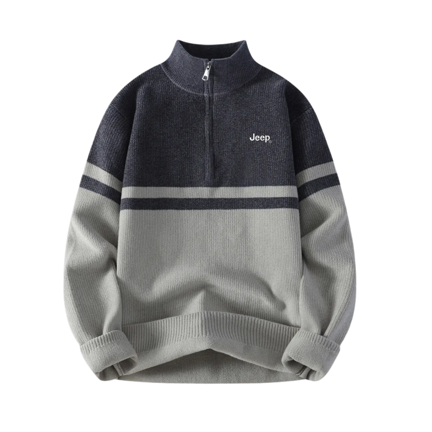 

Свитер Unisex Stand Collar Moderate Jeep, светло-серый