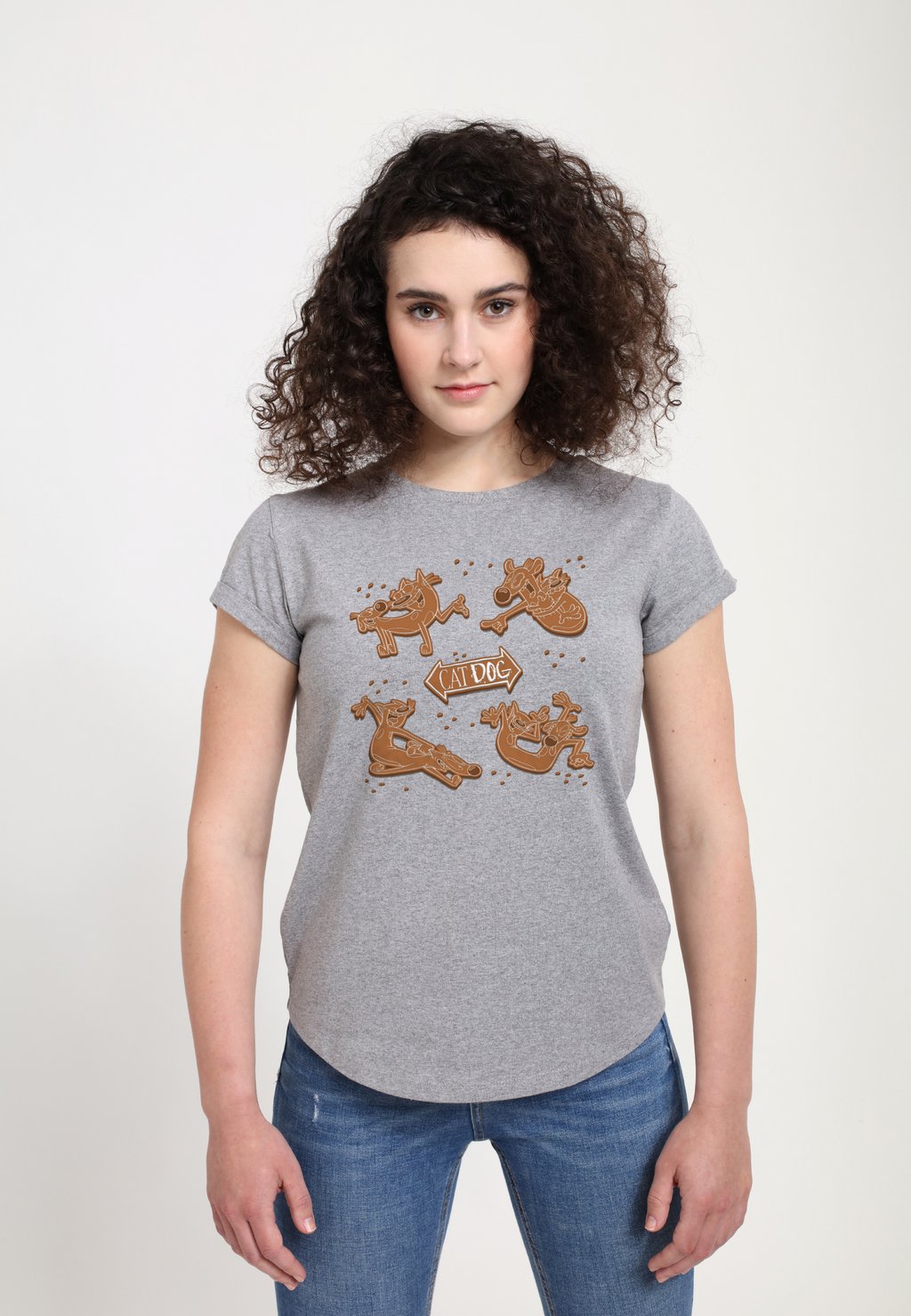 

Футболка с принтом CATDOG COOKIES Henry Tiger, серый
