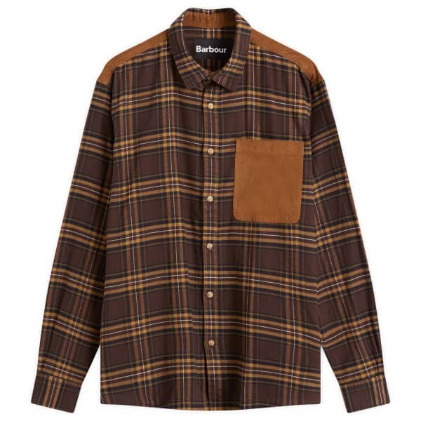 

Рубашка в клетку Heritage + wolfwood os Barbour, коричневый