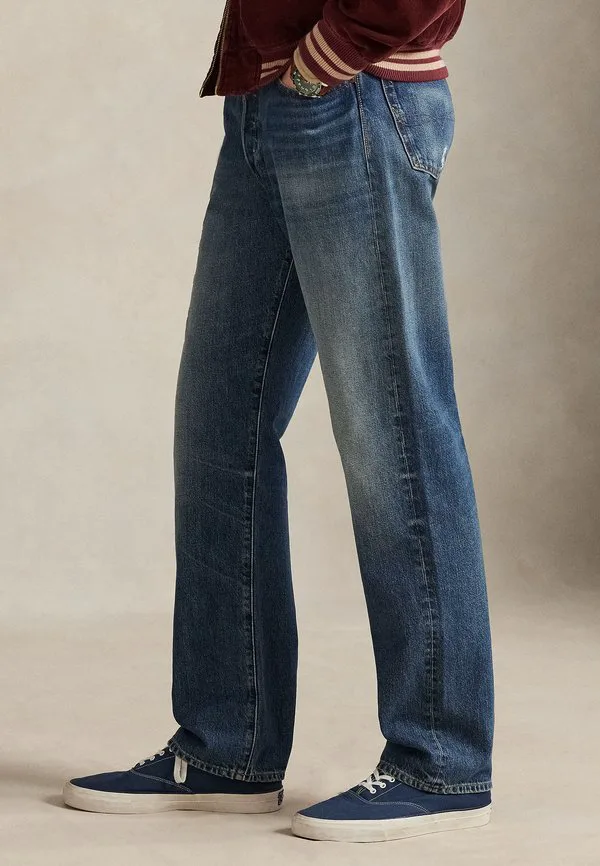 Джинсы прямого кроя heritage с потертостями, прямые штанины. Polo Ralph Lauren, Kensington Wash — фото 4